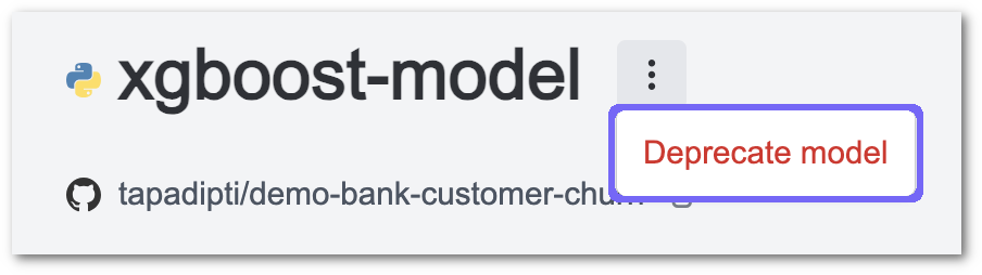 Deprecate model
